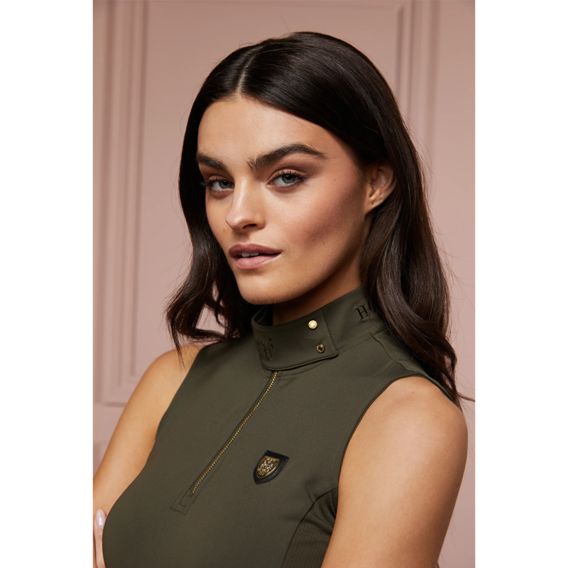 Holland Cooper Elite Sleeveless Base Layer - Olive-3